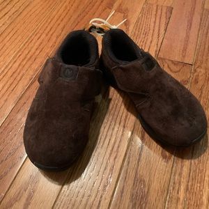 Brown suede Merrill slip-ons (toddler)